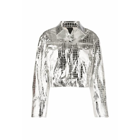 Just Cavalli Croc-effect metallic jacket - Picture 1 of 5